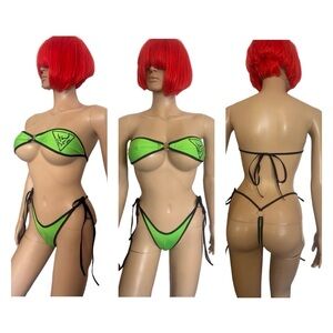 Green nation thong Bikini Set
